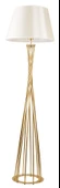 Dylight Retro Lambader Köşe Lambası Mat Gold Krem Başlık 45cm Başlık - 1