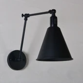 Dylight Retro Metal  Dekoratif Mafsallı Akrobatik Siyah Duvar Aplik - 1