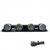 Space Offroad Sis Lambası 12x4 Led Yuvarlak Siyah /LASS243 - 3