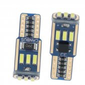Dekoratif led ampul T10-15SMD 4014 CANBUS 12V çift beyaz / LAAM862 - 1