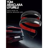 Karbon Desenli Ledli Spoiler Esnek Ledli Spoiler Universal Karbon Işıklı - 2