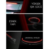 Karbon Desenli Ledli Spoiler Esnek Ledli Spoiler Universal Karbon Işıklı - 5