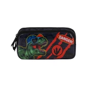 Muggle Danger Dino Kalem Çantası İki Bölmeli Kalemlik - 1
