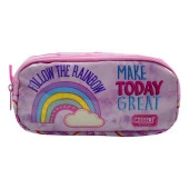 Muggle Kalem Çantası Soft Rainbow Pembe İki Bölmeli Kalemlik - 1