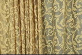 SULTAN 2 MODEL GOLD RENK TEK KANAT Hazır dikilmiş Pileli Fon Perde 300*260 cm thumbnail 2