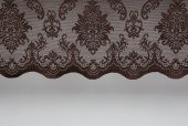 DAMAKS MODEL ACI KAHVE RENK TEK KANAT Pileli Fon Perde 75*260 cm - 3