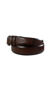 Fossil Düz Dikiş Hakiki Deri Kahve 3,5 cm Erkek Kemeri-110cm - 4