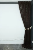 DMAKS MODEL SİYAH RENK TEK KANAT Pileli Fon Perde 75*260 cm thumbnail 6