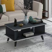 MOBİLYA GEZEGENİ Galipol Orta Sehpa 80 cm Antrasit - Gümüş thumbnail 1