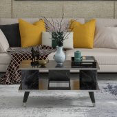 MOBİLYA GEZEGENİ Galipol Orta Sehpa 80 Cm Bendır Mermer - Gümüş thumbnail 1