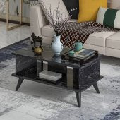 MOBİLYA GEZEGENİ Galipol Orta Sehpa 80 Cm Bendır Mermer - 2