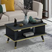 MOBİLYA GEZEGENİ Galipol Orta Sehpa 80 cm Antrasit-Altın thumbnail 2