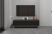 MOBİLYA GEZEGENİ ARES TV ÜNİTESİ 135 CM SİYAH-GÜMÜŞ - 1