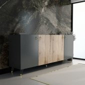 MOBİLYA GEZEGENİ AKASYA KONSOL K10 ANTRASİT ÇIRAĞAN 160 CM - 1