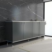 MOBİLYA GEZEGENİ KAREN KONSOL K2 160 CM ANTRASİT GÜMÜŞ - 1