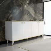 MOBİLYA GEZEGENİ KAREN GOLD KONSOL K20 BEYAZ 160 CM - 1