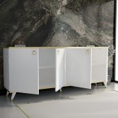 MOBİLYA GEZEGENİ KAREN GOLD KONSOL K20 BEYAZ 160 CM - 2