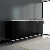 MOBİLYA GEZEGENİ  KAREN KONSOL K20  SİYAH - GÜMÜŞ 160 CM - 1