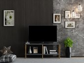 MOBİLYA GEZEGENİ OLES  TV ÜNİTESİ 90  CM ANTRASİT-AHŞAP thumbnail 1