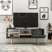 Mobilya Gezegeni Luissa Ahşap Ayaklı Tv Ünitesi 120 cm Antrasit - 3