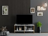 MOBİLYA GEZEGENİ OLES  TV ÜNİTESİ 90  CM BEYAZ-AHŞAP thumbnail 1