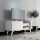MOBİLYA GEZEGENİ Gold Sweet Tv Ünitesi 90 cm BEYAZ GOLD - 1