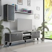 MOBİLYA GEZEGENİ Directory Tv Ünitesi Bendır Gümüş 160 Cm thumbnail 1