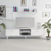 MOBİLYA GEZEGENİ Directory Tv Ünitesi Beyaz Gümüş 160 Cm thumbnail 1