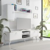 MOBİLYA GEZEGENİ Directory Tv Ünitesi Beyaz Gümüş 160 Cm thumbnail 2