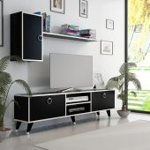 MOBİLYA GEZEGENİ Directory Tv Ünitesi Siyah Gümüş160 Cm thumbnail 2