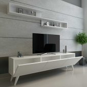 MOBİLYA GEZEGENİ CAMBRİDGE TV ÜNİTESİ 150 CM PARLAK BEYAZ - 2
