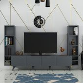 MOBİLYA GEZEGENİ LARGE TV ÜNİTESİ ANTRASİT X2031 - 223 CM - 1
