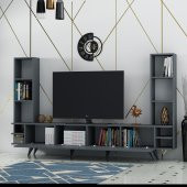 MOBİLYA GEZEGENİ LARGE TV ÜNİTESİ ANTRASİT X2031 - 223 CM - 3