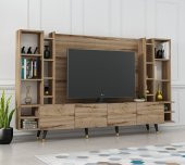 MOBİLYA GEZEGENİ X2125 PASTEL TV ÜNİTESİ ÇIRAĞAN RENK 220 CM thumbnail 1