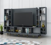 MOBİLYA GEZEGENİ X2125 PASTEL TV ÜNİTESİ ANTRASİT RENK 220 CM - 2