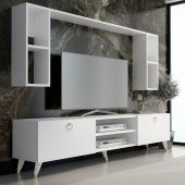 MOBİLYA GEZEGENİ STİLL GOLD TV ÜNİTESİ 180 CM BEYAZ X2137 thumbnail 1