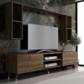 MOBİLYA GEZEGENİ STİLL GOLD TV ÜNİTESİ 180 CM CEVİZ X2137 thumbnail 1