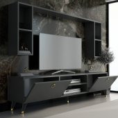 MOBİLYA GEZEGENİ STİLL GOLD TV ÜNİTESİ 180 CM ANTRASİT X2137 thumbnail 2