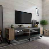 MOBİLYA GEZEGENİ BELGRAD TV ÜNİTESİ ANTRASİT-ÇIRAĞAN 42 CM DERİNLİK / 150 CM GENİŞLİK DEMİR AYAKLI - 2