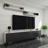 MOBİLYA GEZEGENİ X3032 BEYAZ ANTRASİT TV ÜNİTESİ 180 CM - 1