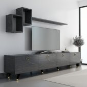 MOBİLYA GEZEGENİ MEER GOLD TV ÜNİTESİ 210 CM BENDIR MERMER - 1