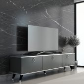 MOBİLYA GEZEGENİ ELİTE GOLD TV ÜNİTESİ ANTRASİT - GÜMÜŞ 150 CM - 1