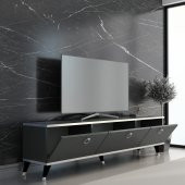 MOBİLYA GEZEGENİ ELİTE GOLD TV ÜNİTESİ ANTRASİT - GÜMÜŞ 150 CM - 2