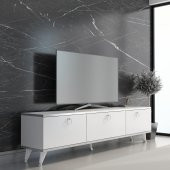 MOBİLYA GEZEGENİ ELİTE GOLD TV ÜNİTESİ BEYAZ - GÜMÜŞ 150 CM - 1