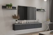 MOBİLYA GEZEGENİ BELLA TV ÜNİTESİ 150 CM ANTRASİT-GÜMÜŞ thumbnail 2