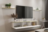 MOBİLYA GEZEGENİ BELLA TV ÜNİTESİ 150 CM BEYAZ-ALTIN - 3