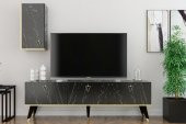 MOBİLYA GEZEGENİ HERMES TV ÜNİTESİ 150 CM BENDİR-ALTIN thumbnail 1