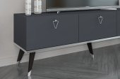 MOBİLYA GEZEGENİ Hermes Tv Ünitesi 150 Cm Antrasit-Gümüş - 3