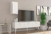 MOBİLYA GEZEGENİ Hermes Tv Ünitesi 150 Cm Beyaz-Gümüş - 2