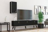 MOBİLYA GEZEGENİ HERMES TV ÜNİTESİ 150 CM SİYAH-GÜMÜŞ - 2